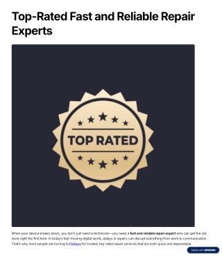 Top-Rated Fast and Reliable Repair Experts