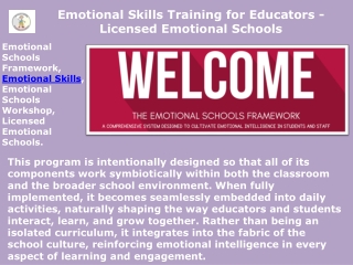 Emotional Skills Training for Educators - Licensed Emotional Schools