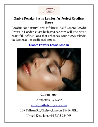 Ombré Powder Brows London for Perfect Gradient Brows