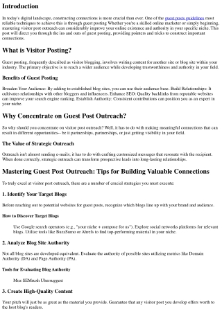 Mastering Guest Post Outreach: Tips for Structure Valuable Links