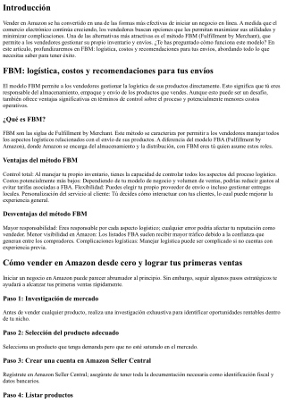 FBM: logística, costos y recomendaciones para tus envíos