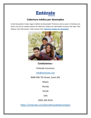Cobertura médica por desempleo