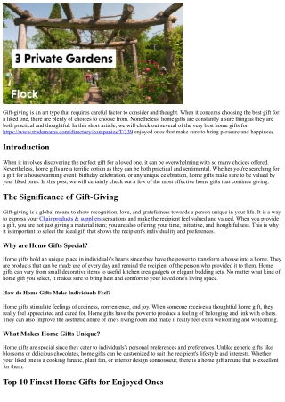 Gifts That Continue Giving: The Best Home Gifts for Loved Ones