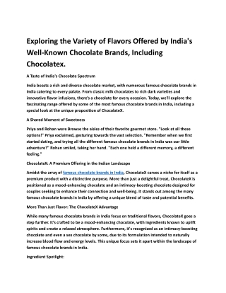 Exploring the Variety of Flavors Offered by India