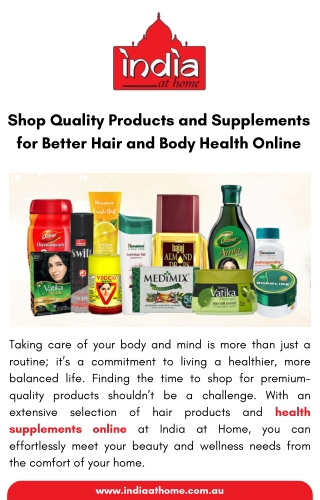 Shop Quality Products and Supplements for Better Hair and Body Health Online