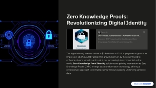 Zero Knowledge Proofs Revolutionizing Digital Identity
