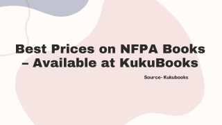 Best Prices on NFPA Books– Available at KukuBooks