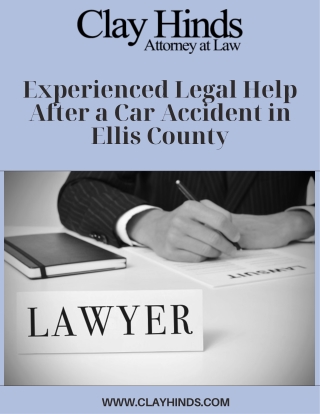 Experienced Legal Help After a Car Accident in Ellis County