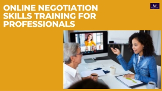 Online Negotiation Skills Training for Professionals