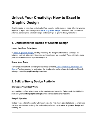 A - Unlock Your Creativity_ How to Excel in Graphic Design