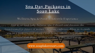 Spa Day Packages in Soap Lake