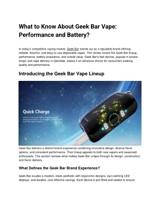 What to Know About Geek Bar Vape_ Performance and Battery