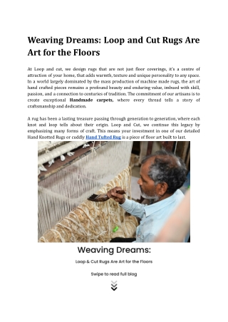 Weaving Dreams_ Loop & Cut Rugs Are Art for the Floors