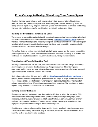 From Concept to Reality: Visualizing Your Dream Space