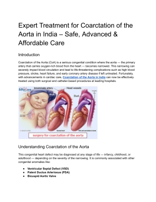 _Coarctation of the Aorta in India