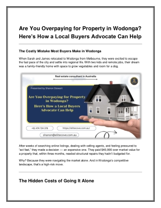 Are You Overpaying for Property in Wodonga_ Here’s How a Local Buyers Advocate Can Help