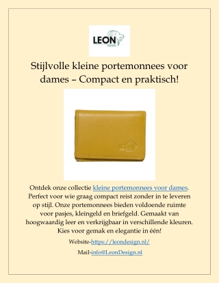 Stijlvolle kleine portemonnees voor dames