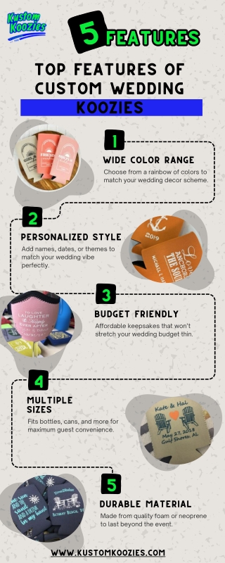 Unique Wedding Koozies for Every Couple