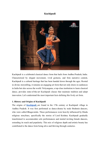 Kuchipudi _ Nrityangana