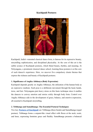 Kuchipudi Postures _ Nrityangana