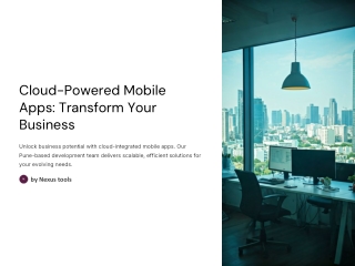 Mobile Apps Development Company in Pune Cloud Integration Services