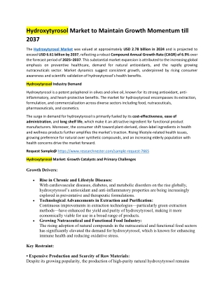 Hydroxytyrosol Market