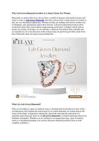 Lab Grown Diamond Jewellery- IceLane
