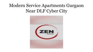 Modern Service Apartments Gurgaon Near DLF Cyber City