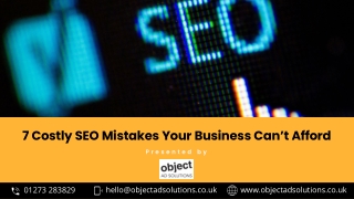 7 Costly SEO Mistakes Your Business Can’t Afford