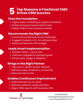 Top Reasons a Fractional CMO Drives CRM Success