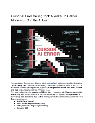 Cursor AI Error Calling Tool