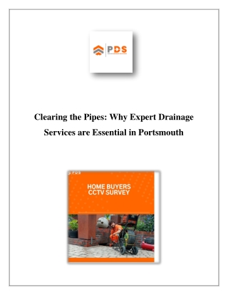 local drain plumber in Portsmouth