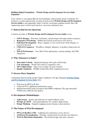 Building Digital Foundations – Website Design and Development Services India Explained