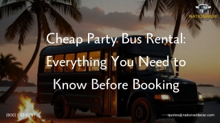 Cheap Party Bus Rental Everything You Need to Know Before Booking
