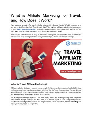 What is Travel Affiliate Marketing and How Does It Operate?