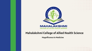 Mahalakshmi College of Allied Health Science in Trichy