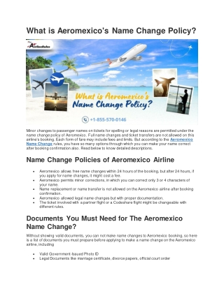 What is Aeromexico's Name Change Policy