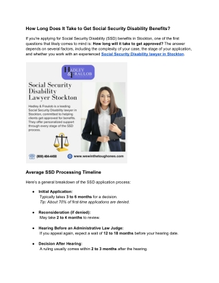 How Long Does It Take to Get Social Security Disability Benefits?