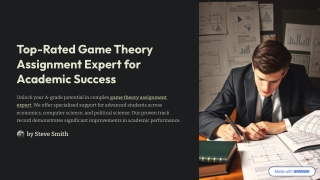 Top-Rated Game Theory Assignment Expert for Academic Success