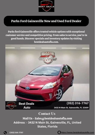 Parks Ford Gainesville New and Used Ford Dealer