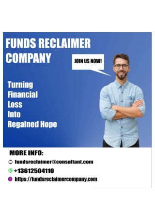 BITCOIN / USDT AND ETH HACKER FOR HIRE: CONSULT FUNDS RECLAIMER COMPANY