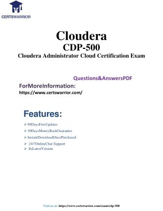 CDP-500 question and answer pdf dumps