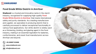 Food Grade White Dextrin in Amritsar