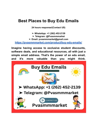 Best Places to Buy Edu Emails