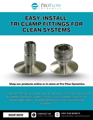 Easy-Install Tri Clamp Fittings for Clean Systems