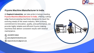 Fryums Machine Manufacturer in India