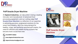 Puff Snacks Dryer Machine