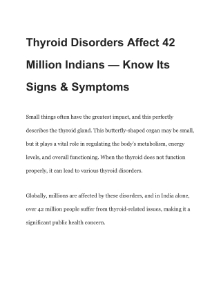 Thyroid Disorders Affect 42 Million Indians — Know Its Signs & Symptoms