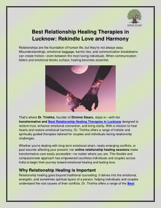 Best Relationship Healing Therapies in Lucknow