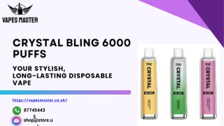 Crystal Bling 6000 Puffs: Vapesmaster UK | Crystal Bling Puffs